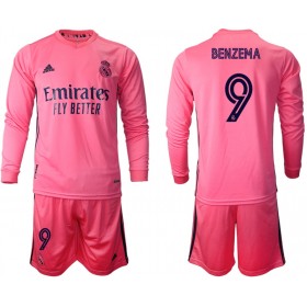 Fußballtrikots Real Madrid Karim Benzema 9 Kinder 2020-2021 Langarm Auswärts-trikot kaufen